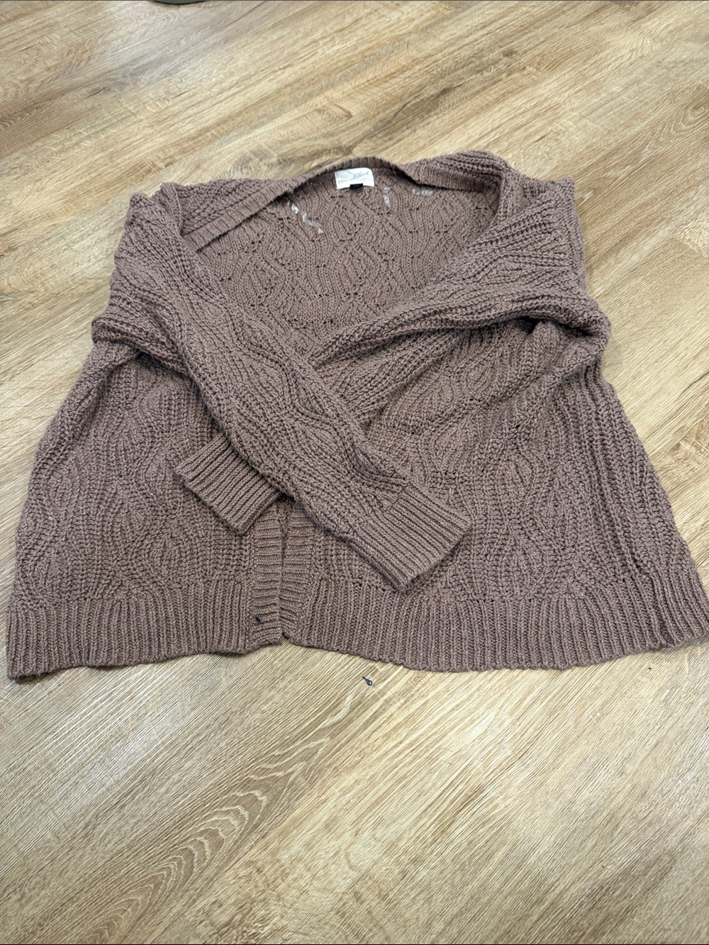 Target Women's Cable Knit Cardigan in Mauve Taupe